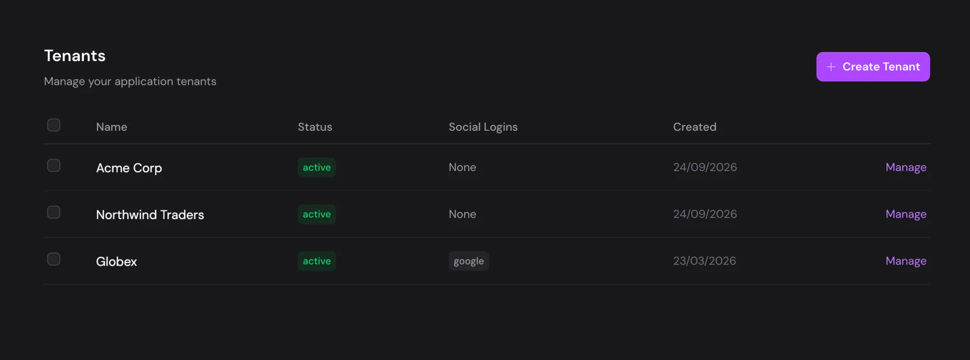 Authalla Tenants Screenshot